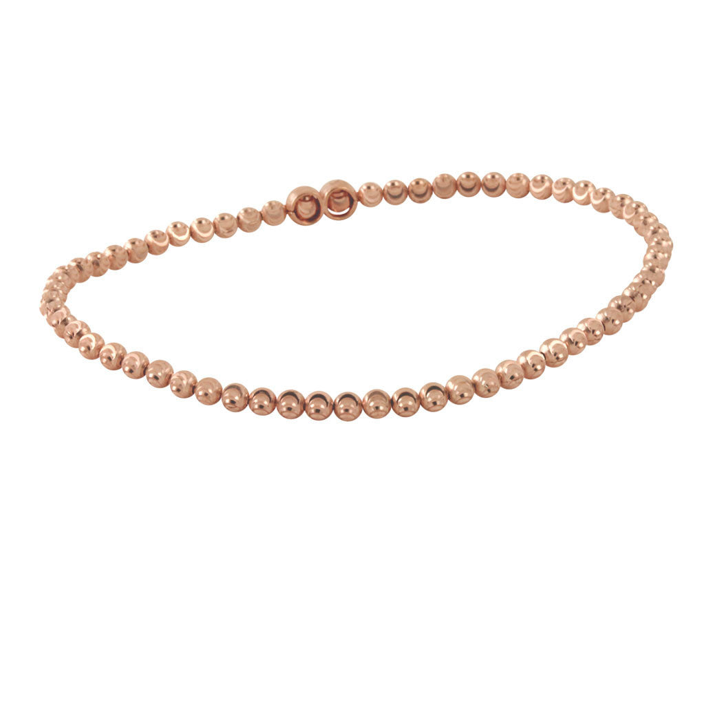 "Cosmos" Sterling Moon Bead Stretch Bracelet