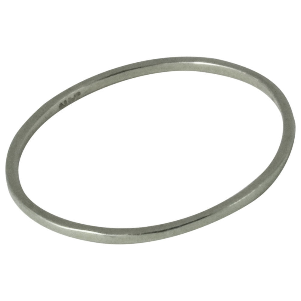 14kt White Gold Thin Band Ring 1mm