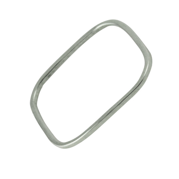 14kt White Gold Square Band Ring