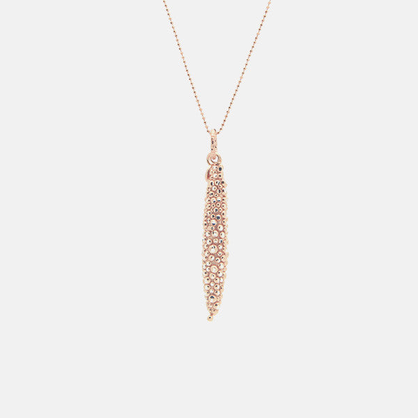 "Galaxy Cluster" Rosy Pendant Necklace 32 inch