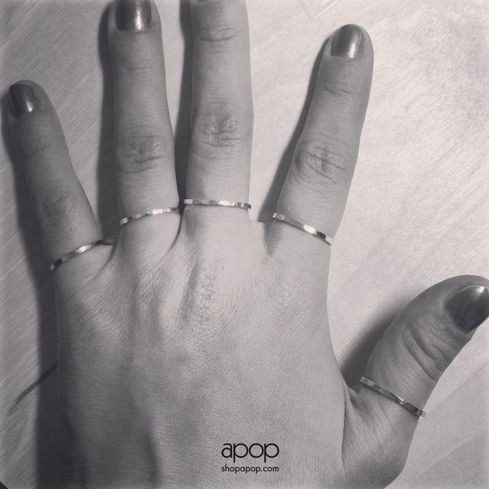 Rose Gold-Dipped Stacking Band Ring