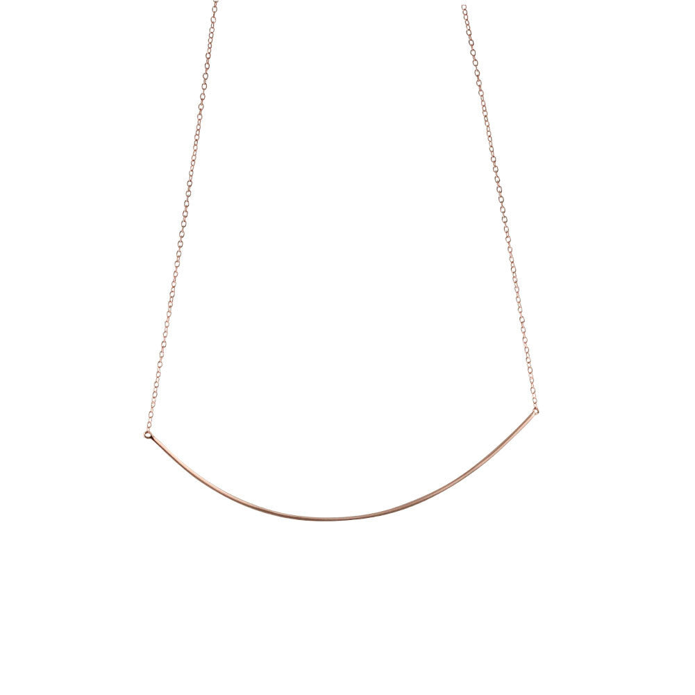 "Darling" Rose Gold-Dipped Collar Bar Pendant Necklace