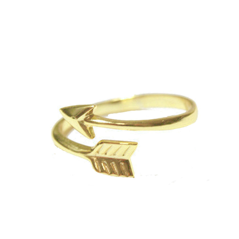 Gold-Dipped Arrow Wrap Ring