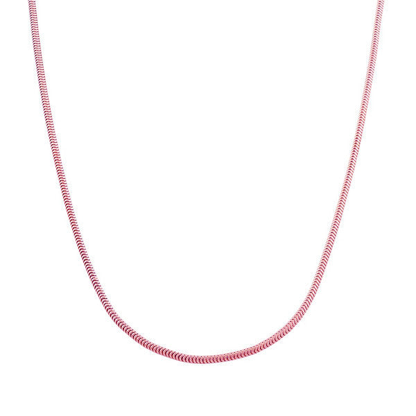 Rosy Snake Chain Necklace 30 inch