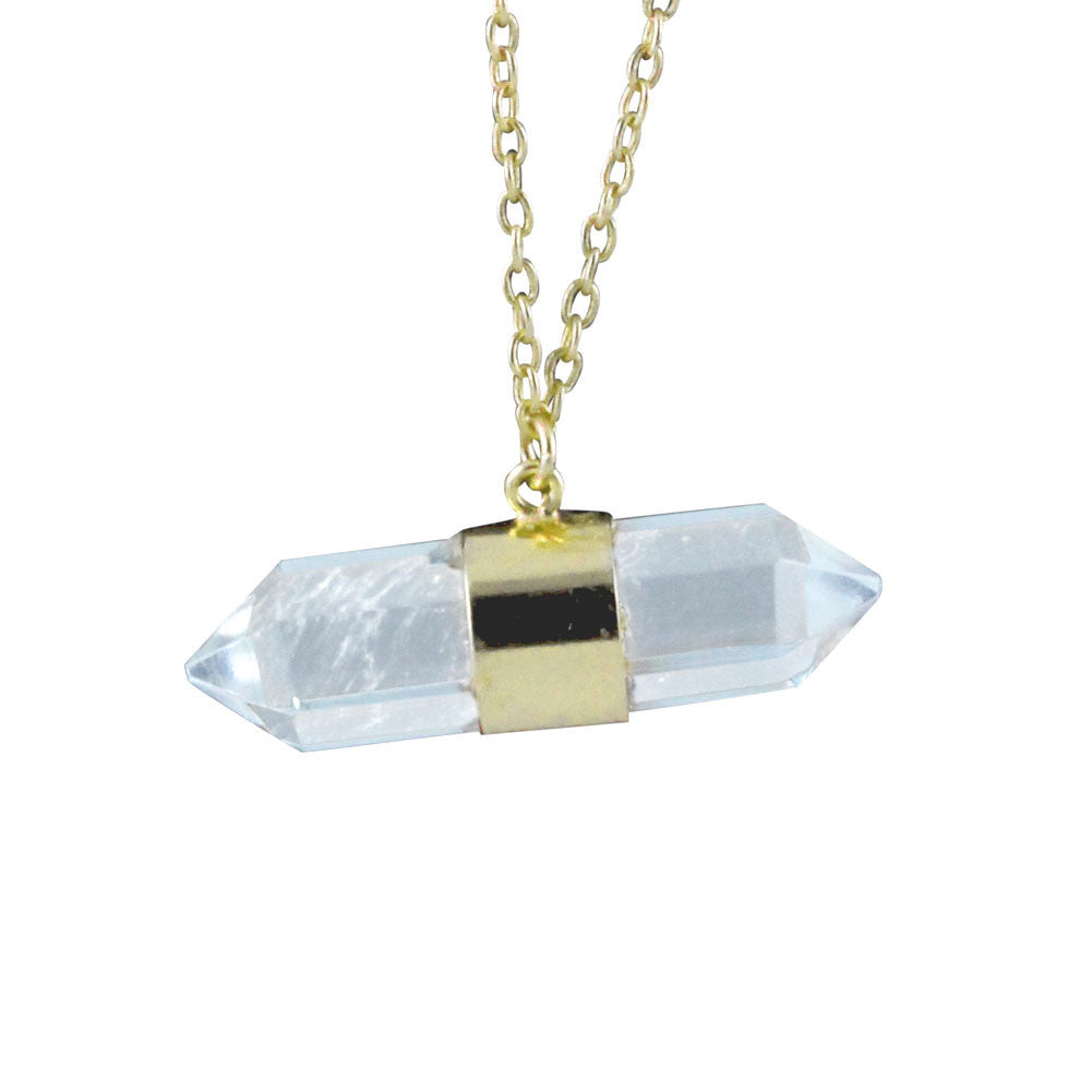 Gold-Dipped Krystal Balance Spike Necklace