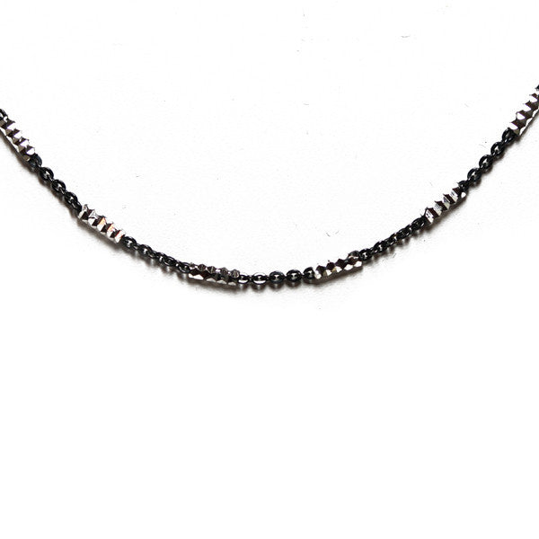 Sterling Silver & Rosy Goldtone Chain Necklace 24 - 30 inch