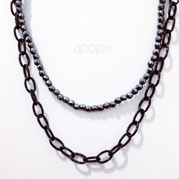 Mini Mother of Pearl Stone Layering Necklace