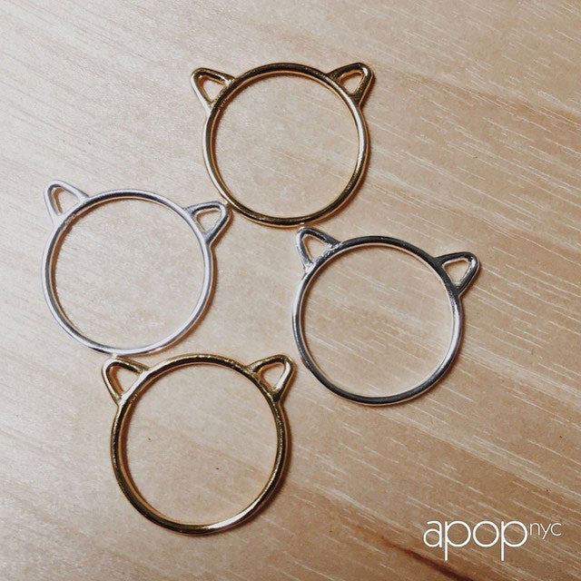 Sterling Silver Bear The Kitty Cat Midi Ring