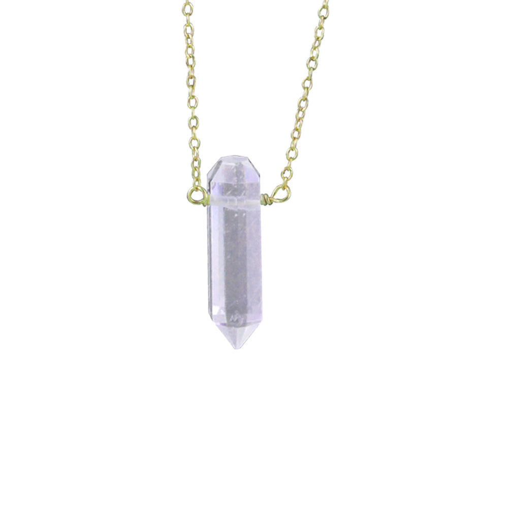 Gold-Dipped Krystal Spike Pendant Necklace