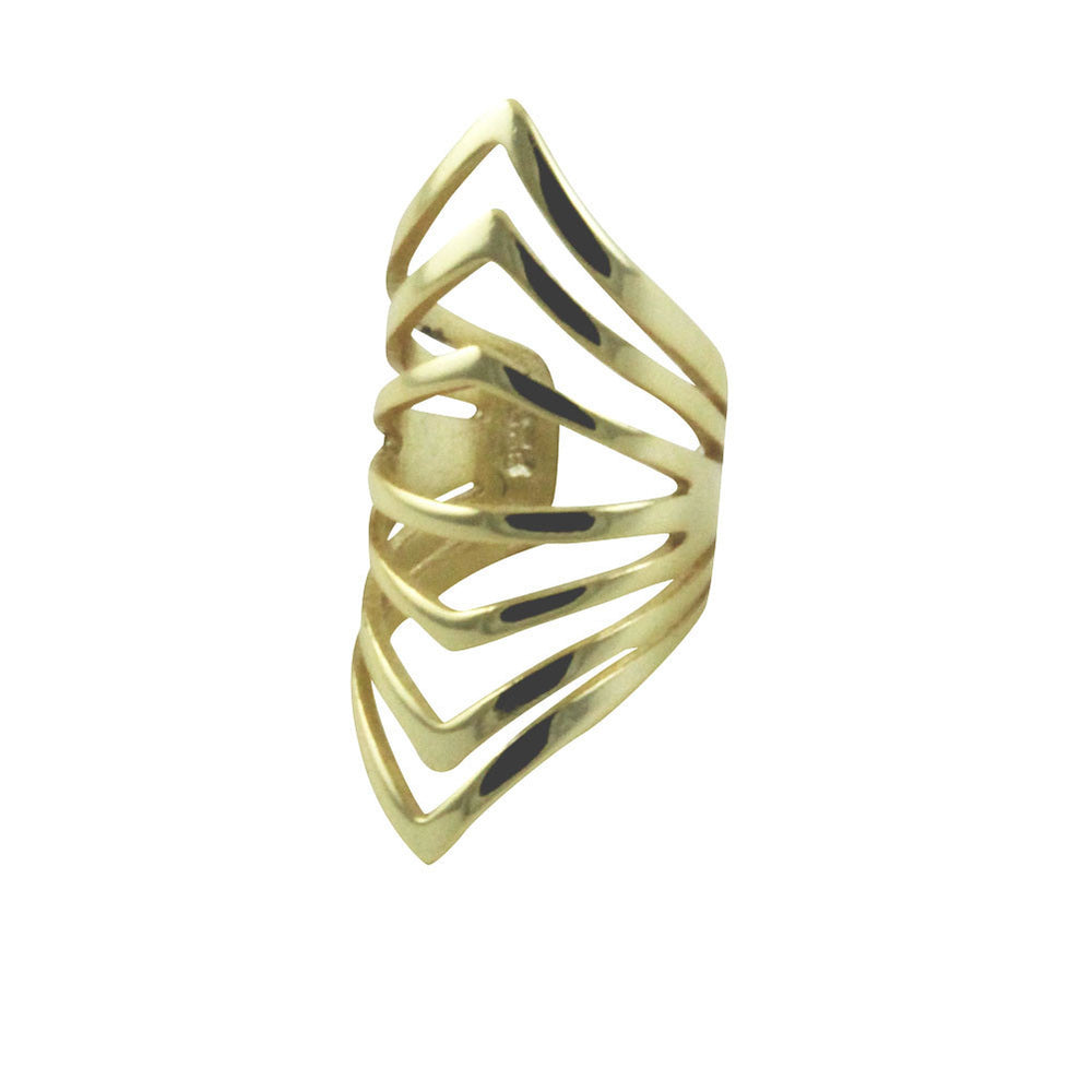 "Ribby" Gold-Dipped Ear Wrap Cuff Earring
