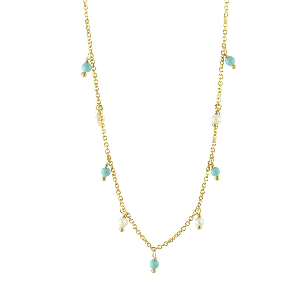Pearls & Turkoise Necklace