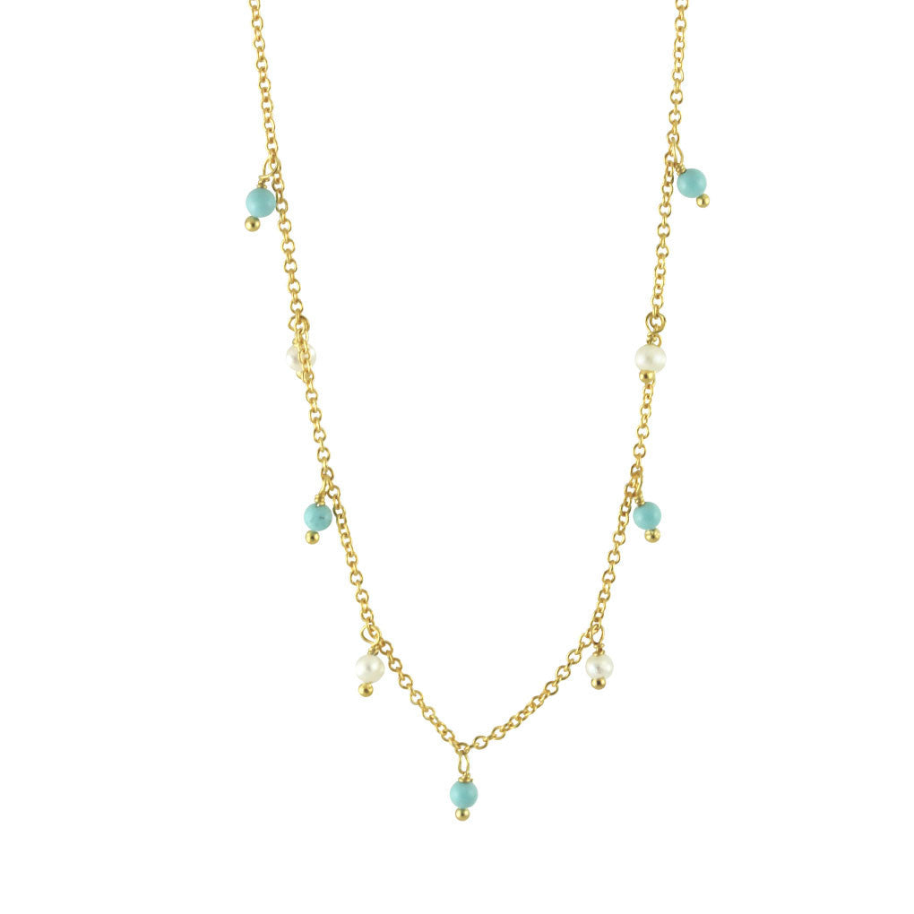 Pearls & Turkoise Necklace