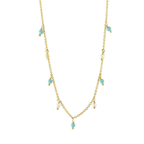 Pearls & Turkoise Necklace