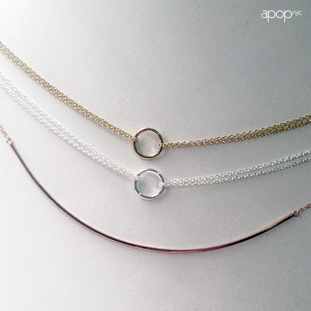 "Everlasting" Gold-Dipped Circle Pendant Necklace