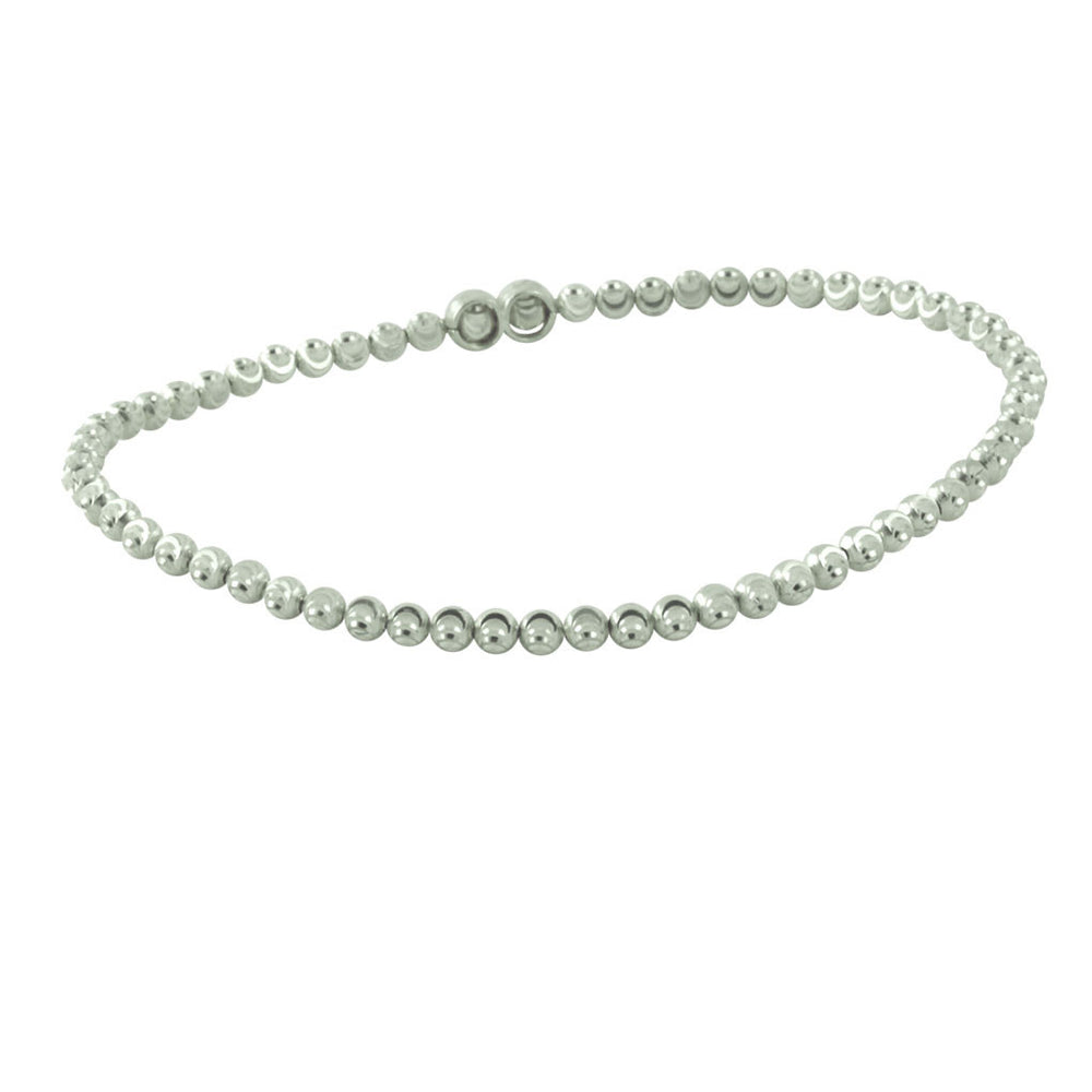 "Cosmos" Sterling Moon Bead Stretch Bracelet