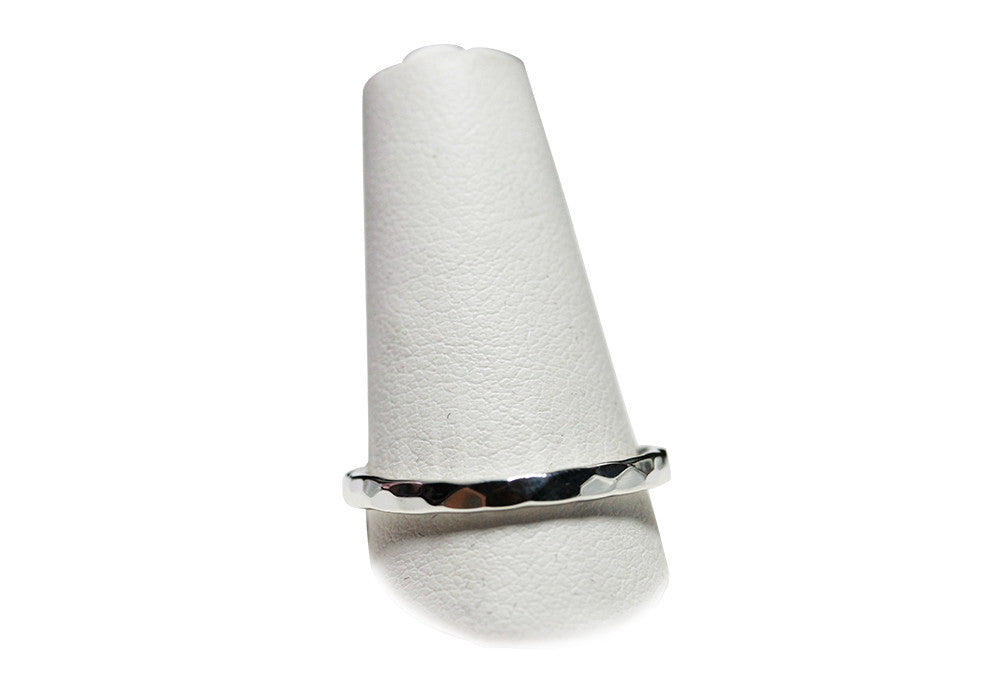 "Disko" Sterling Silver Thin Band Ring