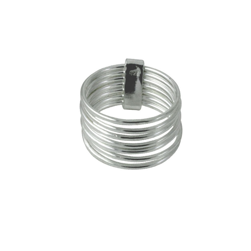 Sterling Silver Thin Band Ring Stacking Set of 7