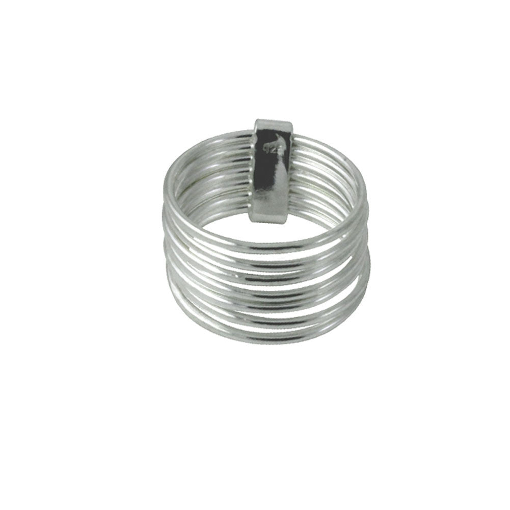 Sterling Silver Thin Band Ring Stacking Set of 7