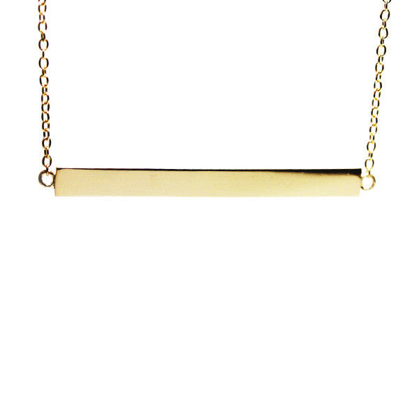 "Stripe" Gold-Dipped Bar Necklace
