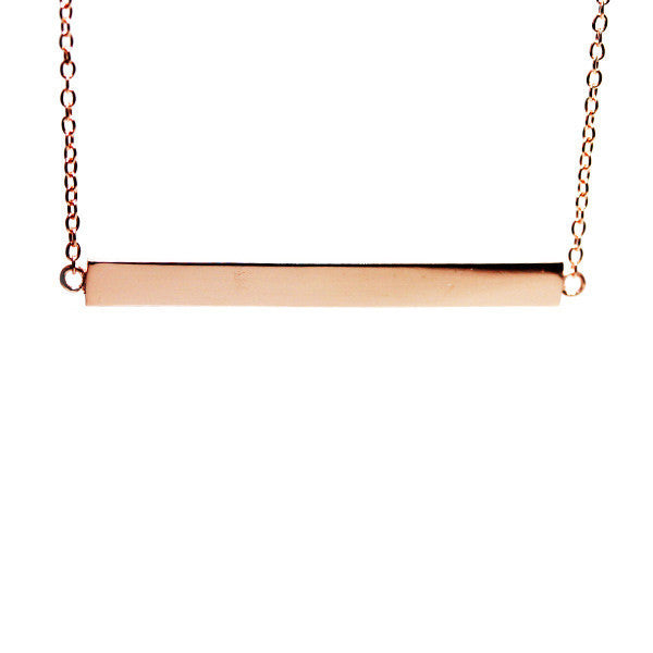 "Stripe" Gold-Dipped Bar Necklace