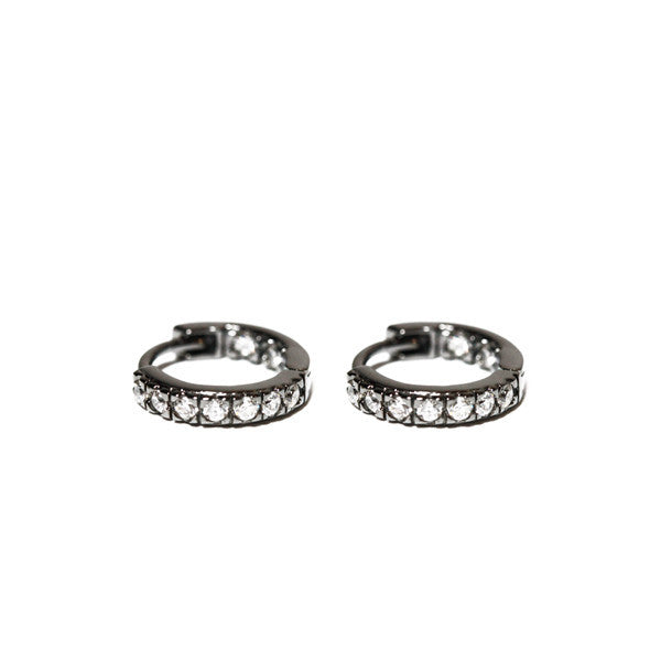 Blackened Silver Mini Hoop 
