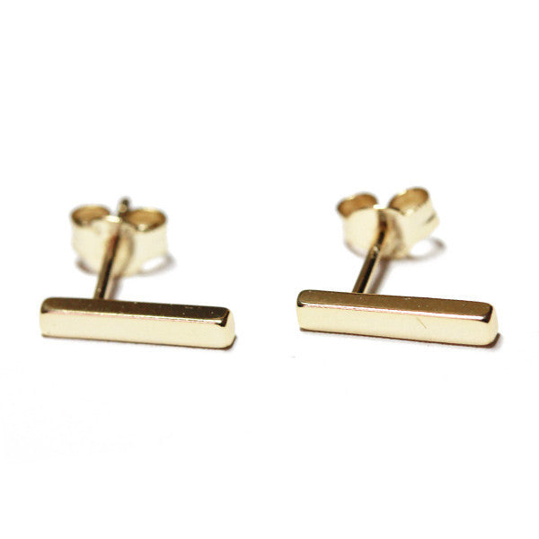 Sterling Silver Mini Bar Earrings