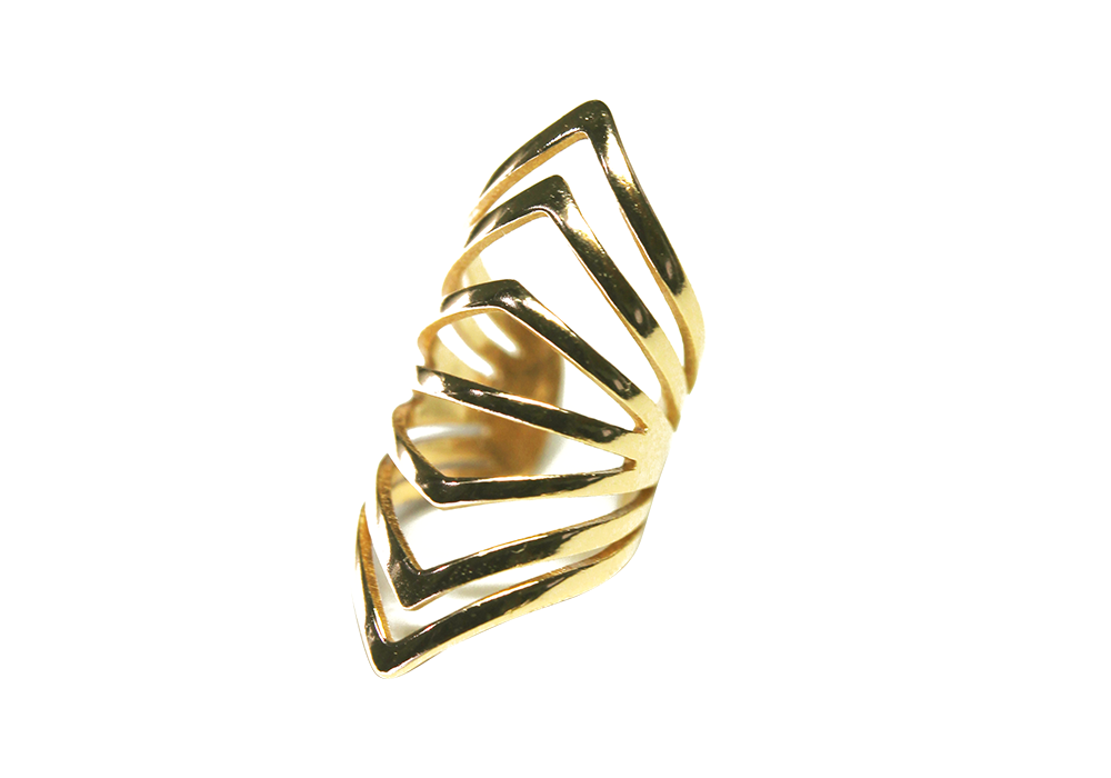 "Ribby" Gold-Dipped Ear Wrap Cuff Earring