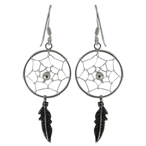 Sterling Silver DreamCatcher Dangle Earrings