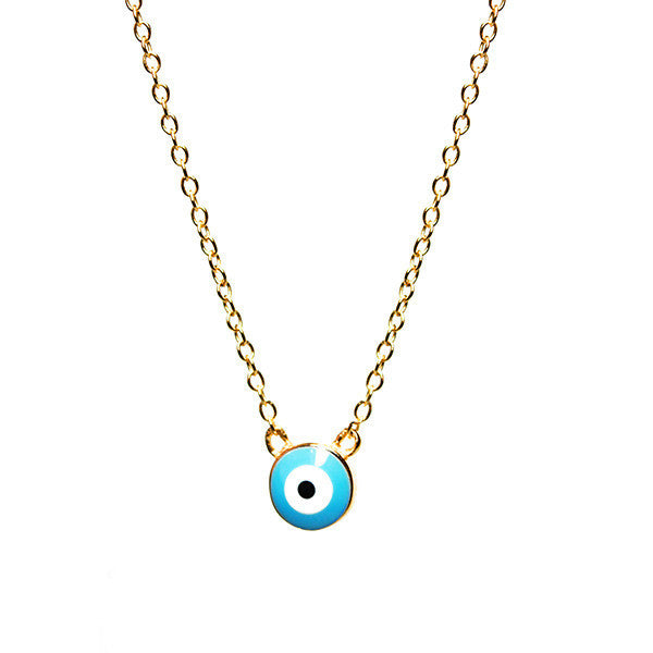 Gold-Dipped Blue Eye Necklace