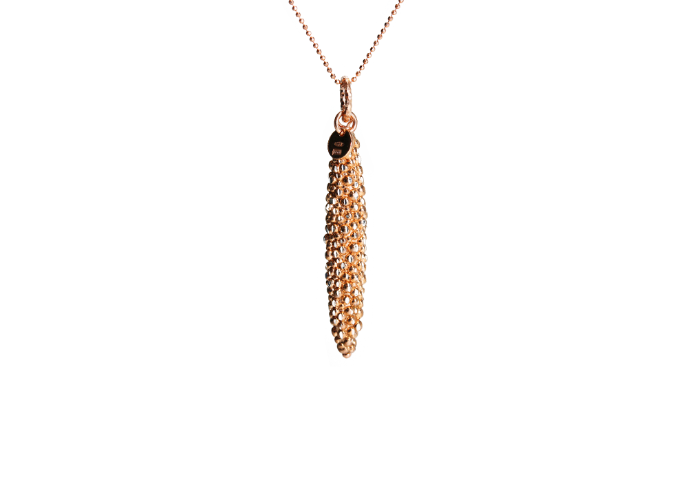 "Galaxy Cluster" Rosy Pendant Necklace 32 inch