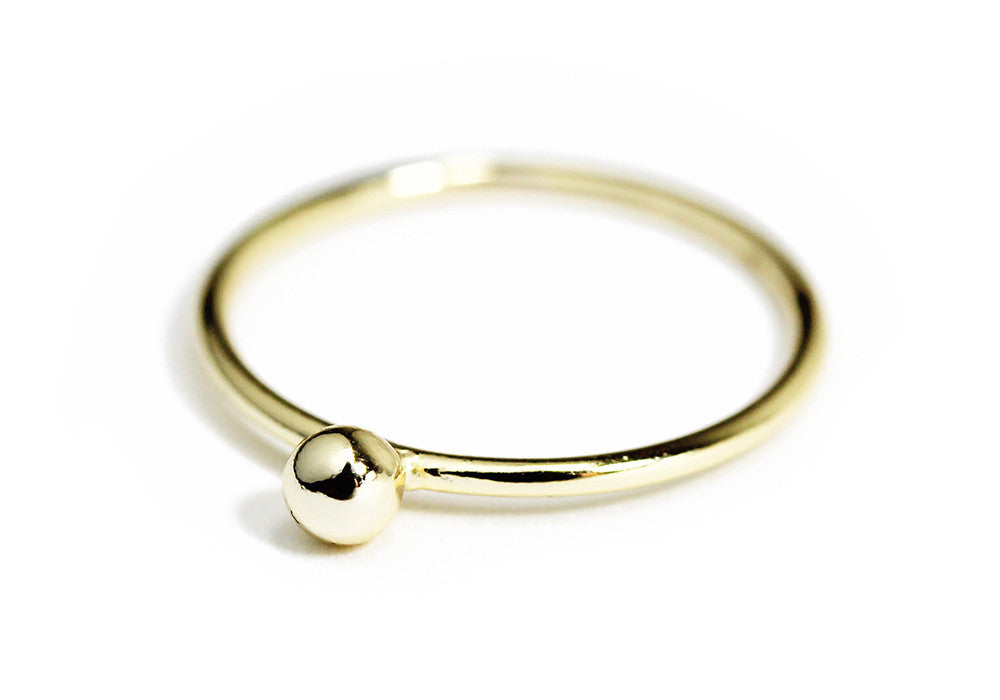 "Dotty" Gold-Dipped Bead Stacking & Midi Ring