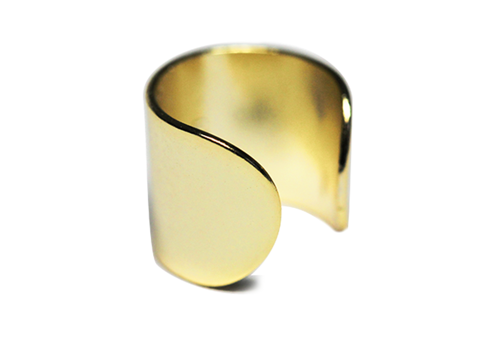 Sterling Silver Ear Cuff Earring Wide Band Style