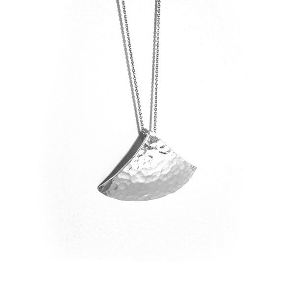 Sterling Silver Hammered Triangle Pendant Necklace 16 inch - 24 inch
