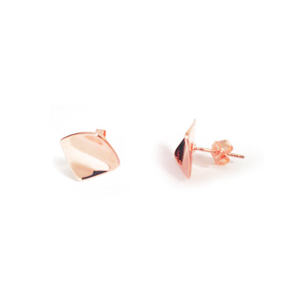 Rosy "Kite" Square Stud Earrings