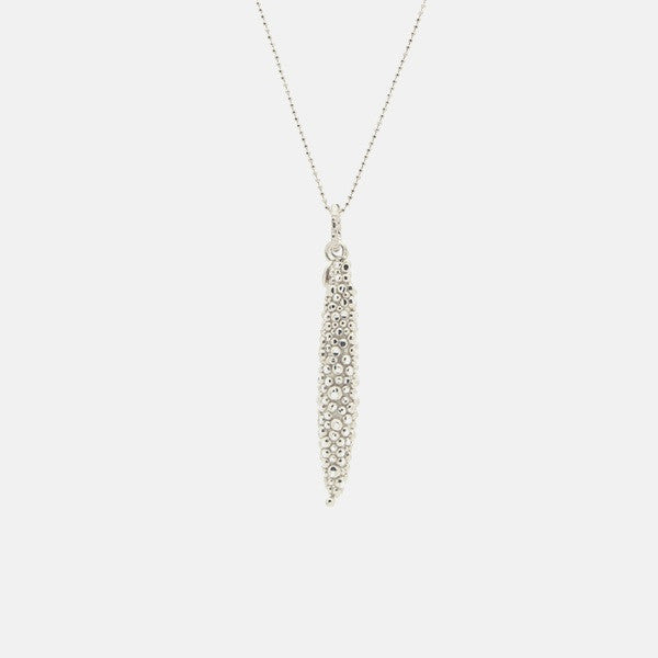 "Galaxy Cluster" Oxidized Silver Pendant Necklace 32 inch