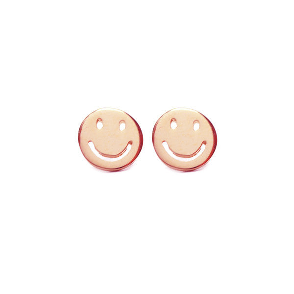 Rosy Happy "Smiley Emoji" Stud Earrings