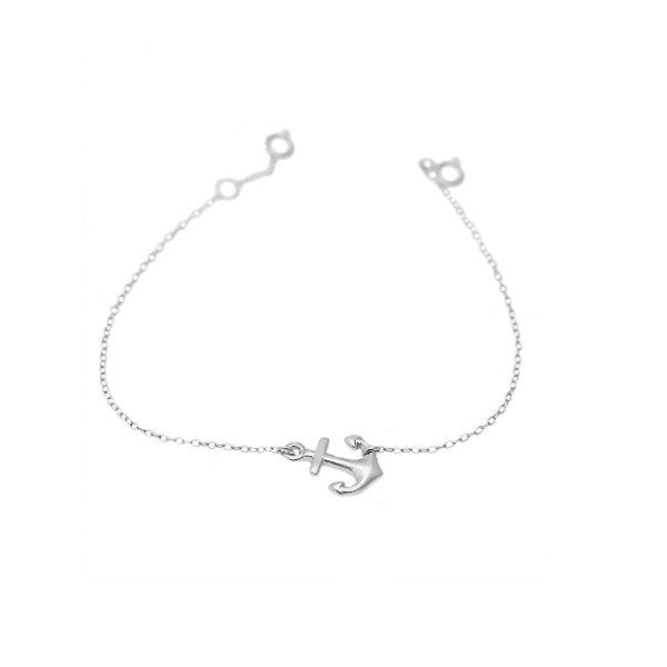 Rosy Anchor Charm Bracelet
