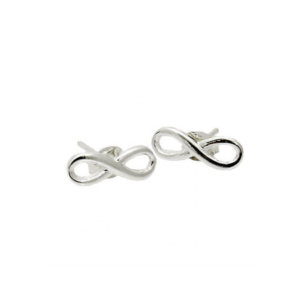 Sterling Silver Infinity Stud Earrings