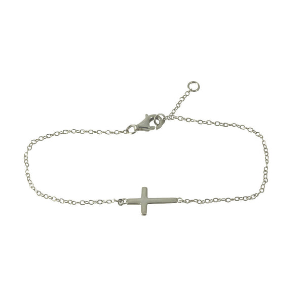 Sterling Silver Mini Cross Bracelet