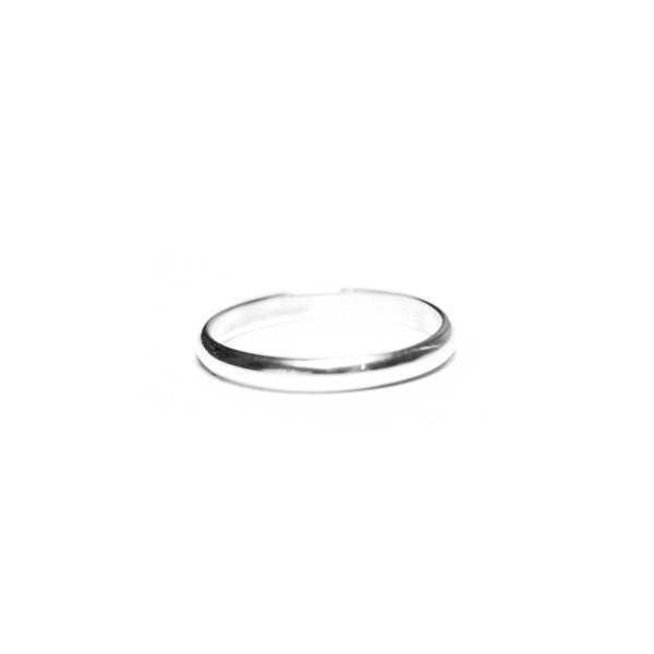 "Whispers" Sterling Silver Thin Band Midi Ring 2mm