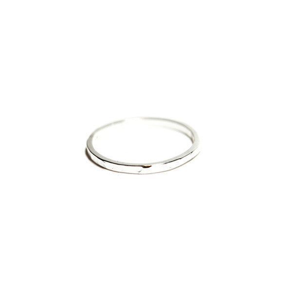 Hammered Sterling Silver Thin Band Ring Set