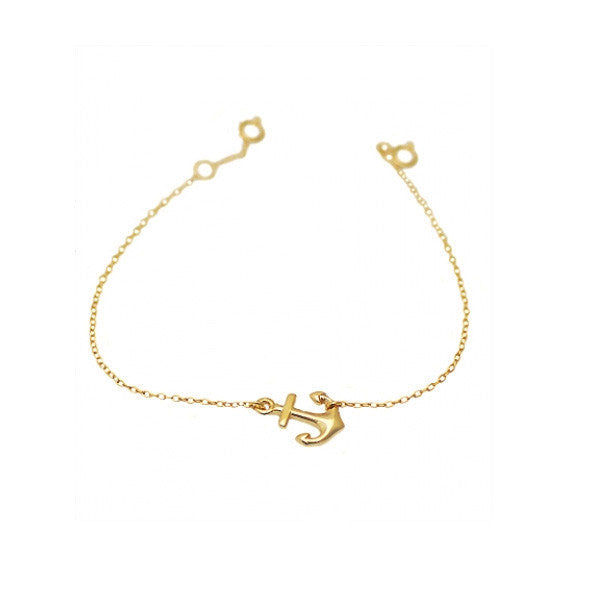 Rosy Anchor Charm Bracelet