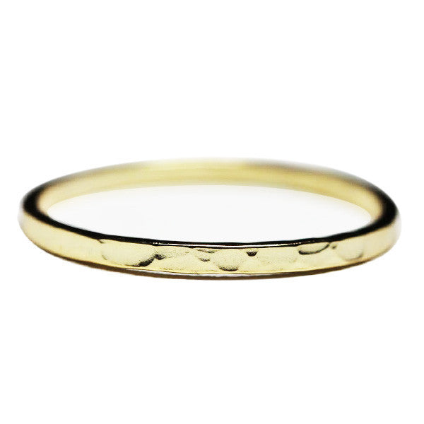 Hammered Gold-Dipped Thin Band Ring