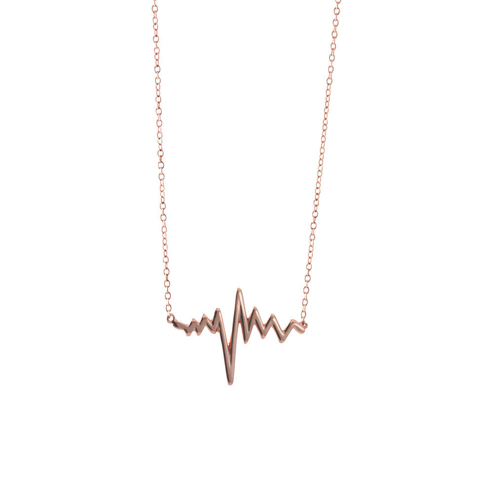 Rosy "Heartbeat" Necklace 17 inch