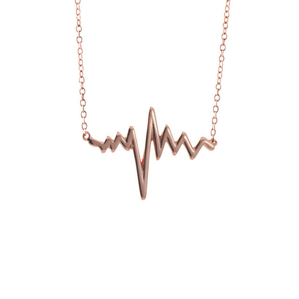 Rosy "Heartbeat" Necklace 17 inch