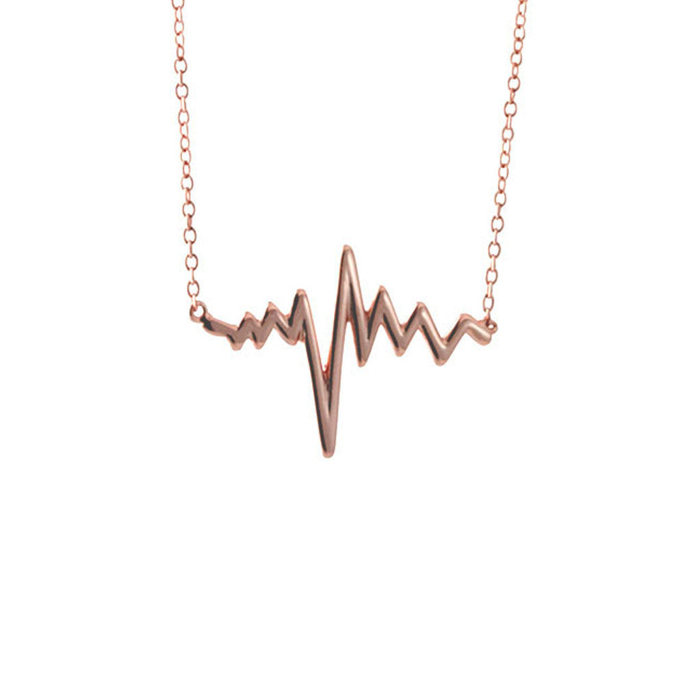 Rosy "Heartbeat" Necklace 17 inch