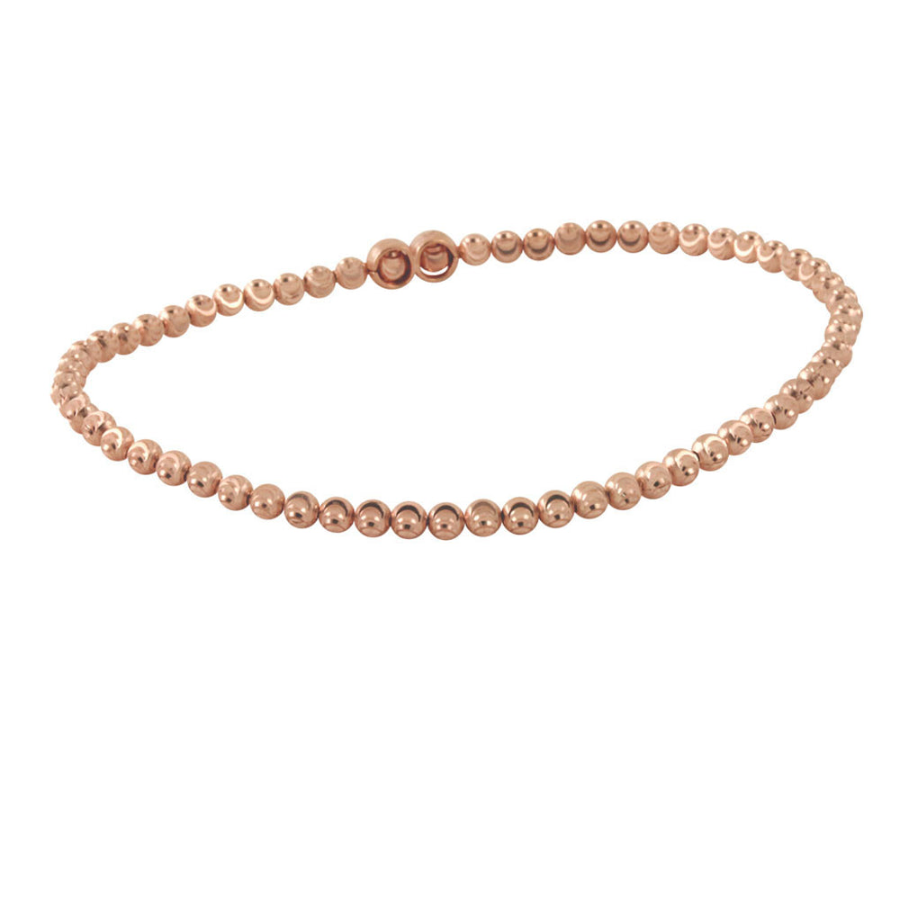 "Cosmos" Sterling Moon Bead Stretch Bracelet