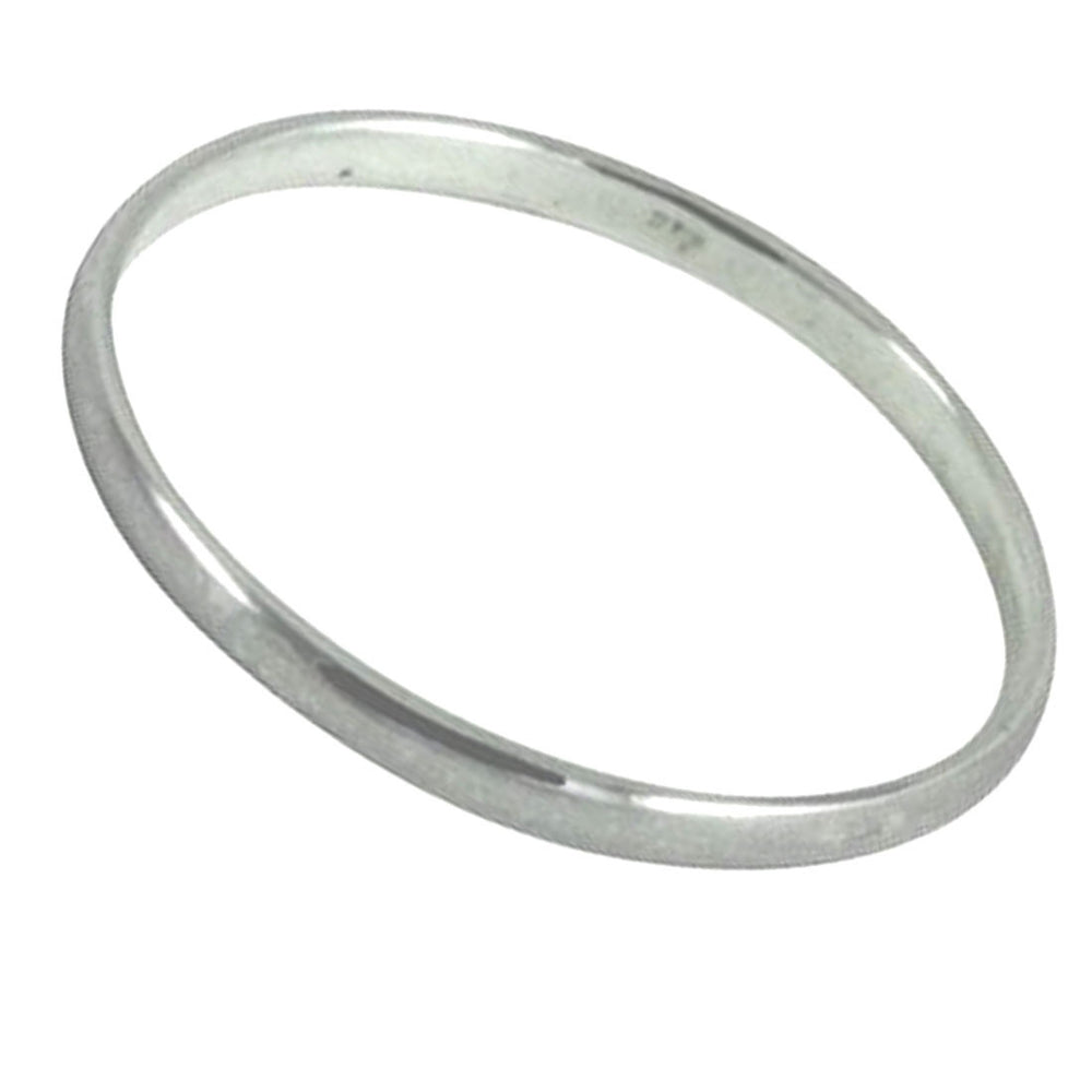 "Whispers" Sterling Silver Thin Band Midi Ring 2mm