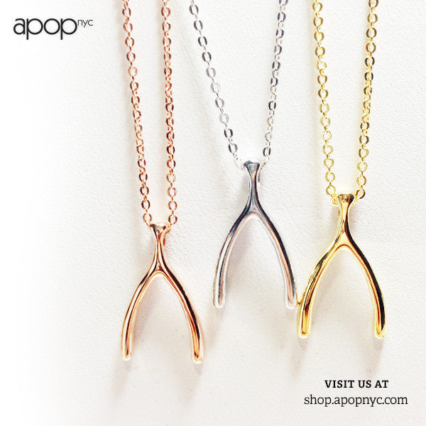 Sterling Silver Wishbone Necklace