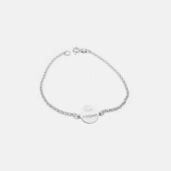 Sterling Silver "Best Friend" Charm Bracelet 7 inch
